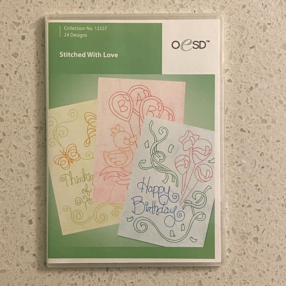 OESD Embroidery Designs CD Stitched With Love 24 Designs